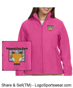Virtual Fox Fest 2024 Womens Full-Zip Fleece Design Zoom